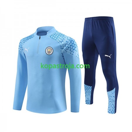Manchester City Tränings Sweatshirtställ Blå 2023/24